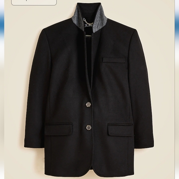 J. Crew Gamine Blazer/Coat in wool blend - black - Picture 3 of 16